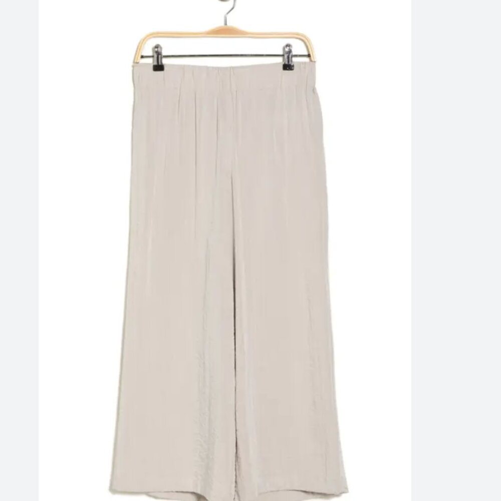Adrianna Papell Crinkle Wide Leg Pull-On Pants